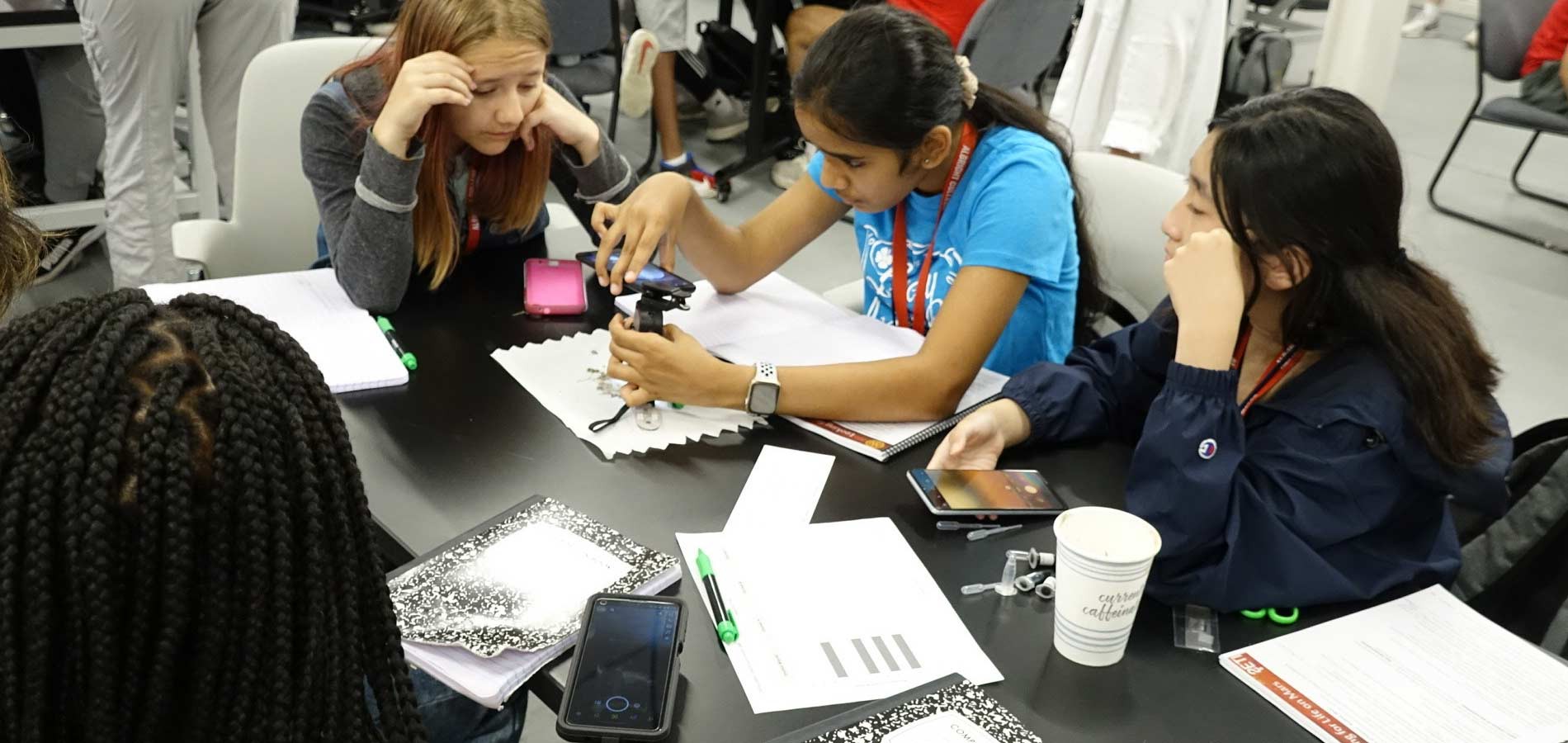 Students used mobile phone attachable microscopes in some immersive STEM curriculum